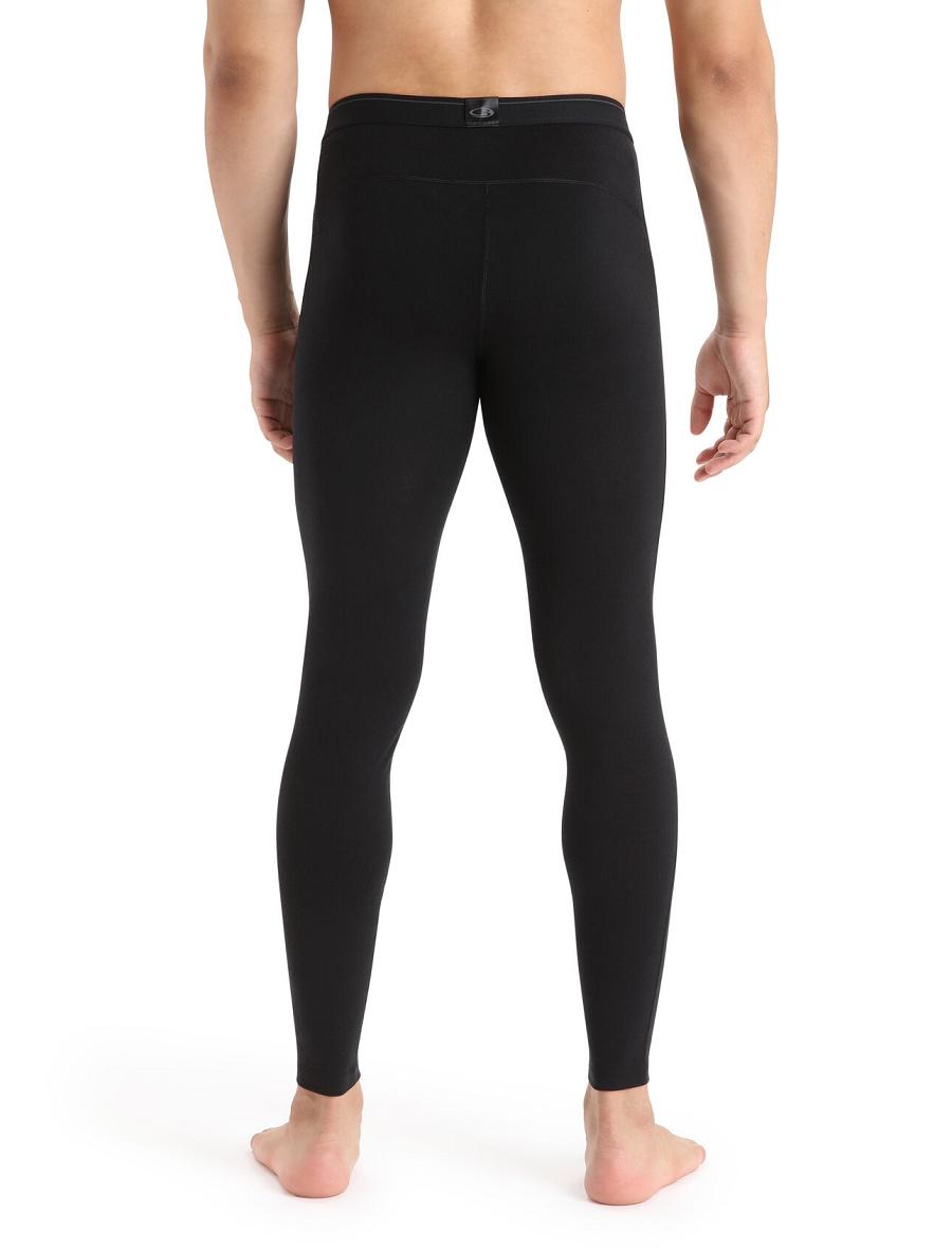 Leggings Icebreaker Merino 200 Oasis with Fly Homme Noir | FR 1134MQZA